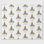 Papier Cadeau Carte de vacances moderne Sketchy Christmas Tree C (Plat)