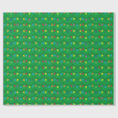 Papier Cadeau Carte de voeux Lights GREEN GIFT WRAP (Plat)