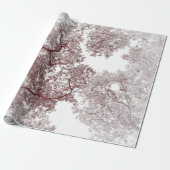 Papier Cadeau Carte des arbres 4 (Déroulé)