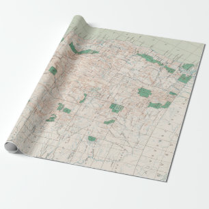 Papier Cadeau Carte des forêts et parcs nationaux du Vieux-Oues