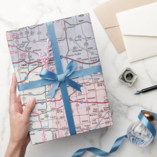 Papier Cadeau Carte des USA