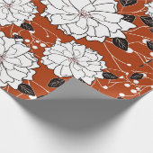 Papier Cadeau Carte d'invitation ou de mariage avec ba fleurie a (Coin)