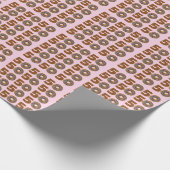 Papier Cadeau Carte Donut 50e anniversaire (Coin)