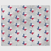 Papier Cadeau Carte du drapeau de l'État du Texas (Plat)