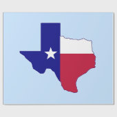 Papier Cadeau Carte du drapeau du Texas (Plat)