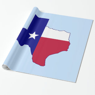 Papier Cadeau Carte du drapeau du Texas