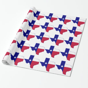 Papier Cadeau Carte du drapeau du Texas