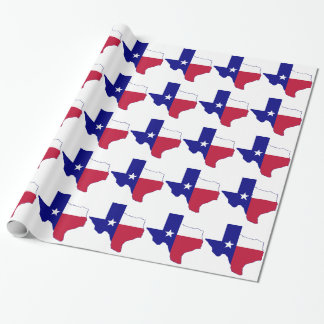 Papier Cadeau Carte du drapeau du Texas