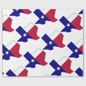 Papier Cadeau Carte du drapeau du Texas (Plat)