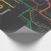Papier Cadeau Carte du métro NY-City (Coin)