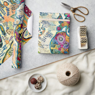 Papier Cadeau Carte du monde