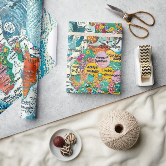 Papier Cadeau Carte du monde (Artisanat)