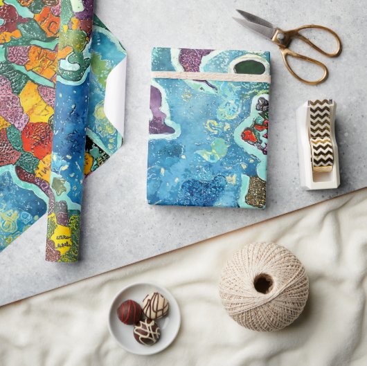 Papier Cadeau Carte du monde  (Artisanat)