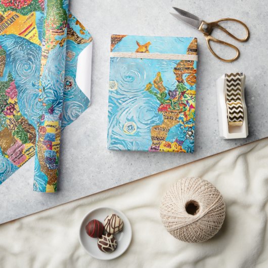 Papier Cadeau Carte du monde  (Artisanat)