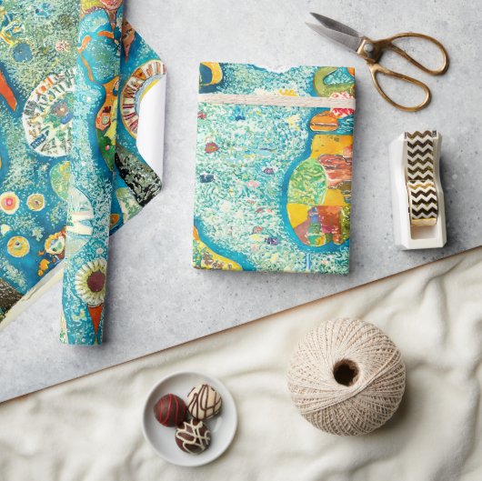 Papier Cadeau Carte du monde  (Artisanat)