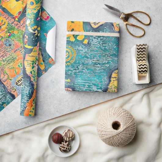 Papier Cadeau Carte du monde (Artisanat)