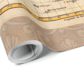 Papier Cadeau Carte du monde 1700s Antique Continents (Coin rond)