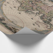 Papier Cadeau Carte du monde antique : Art de la cartographie hi (Coin)