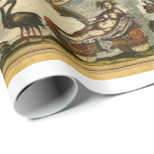 Papier Cadeau Carte du monde antique J. Blaeu 1664 (Coin rond)