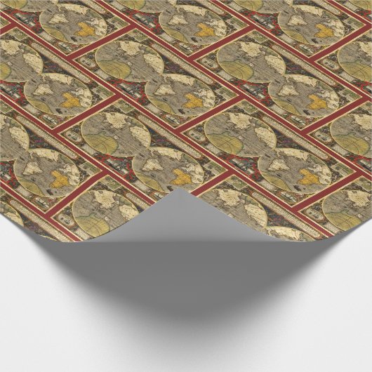 Papier Cadeau Carte du monde antique n°2 (Coin)