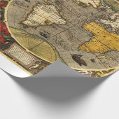 Papier Cadeau Carte du monde antique n°2 (Coin)