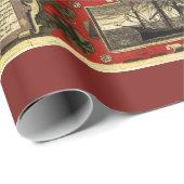 Papier Cadeau Carte du monde antique n°2 (Coin rond)