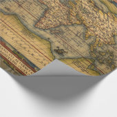 Papier Cadeau Carte du monde Antique Ortelius Europe Voyage (Coin)