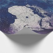 Papier Cadeau Carte du monde céleste vintage (2) (Coin)