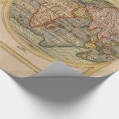 Papier Cadeau Carte du monde du XVIe siècle Rosaccio's 1598 (Coin)