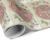 Papier Cadeau Carte du papier d'emballage de Jérusalem (Coin rond)