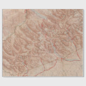 Papier Cadeau Carte du parc national Old Glacier (1914) (Plat)