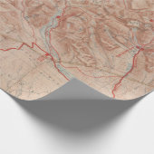 Papier Cadeau Carte du parc national Old Glacier (1914) (Coin)