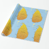 Papier Cadeau Carte du Sri Lanka (Déroulé)