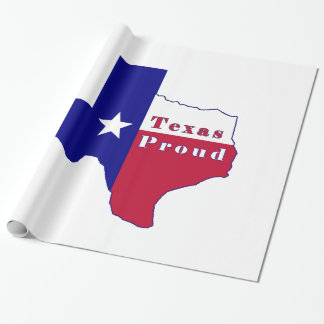 Papier Cadeau Carte du Texas Proud
