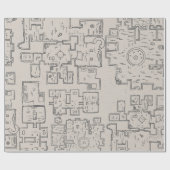 Papier Cadeau Carte Dungeon Crawler (Plat)