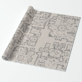 Papier Cadeau Carte Dungeon Crawler (Déroulé)