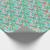 Papier Cadeau Carte Floride Preppy Palm Beach Motif Imprimer (Coin)