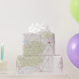 Papier Cadeau Carte forestière nationale Old Kisatchie (1967)