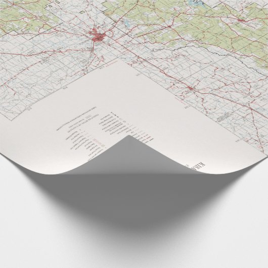 Papier Cadeau Carte forestière nationale Old Kisatchie (1967) (Coin)