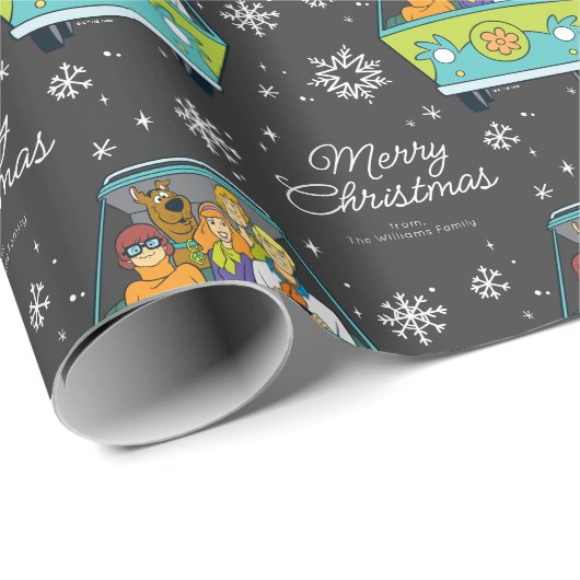 Papier Cadeau Carte graphique Scooby-Doo Christmas Snowflake (Coin rond)