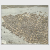 Papier Cadeau Carte imagée vintage de Charleston (1872) (Plat)