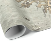 Papier Cadeau Carte imagée vintage de Charleston (1872) (Coin rond)