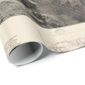 Papier Cadeau Carte imagée vintage d'Edimbourg Ecosse (1886) (Coin rond)