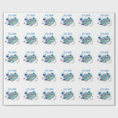 Papier Cadeau Carte Islande (Plat)