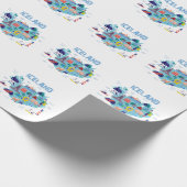 Papier Cadeau Carte Islande (Coin)