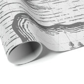 Papier Cadeau Carte marine antique (Coin rond)