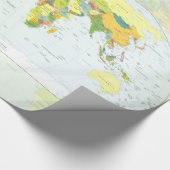 Papier Cadeau Carte mondiale Globe Pays Atlas (Coin)