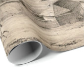 Papier Cadeau Carte Old Monterey CA (1850) (Coin rond)