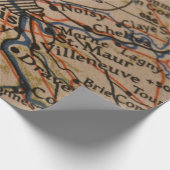 Papier Cadeau Carte Paris (Coin)