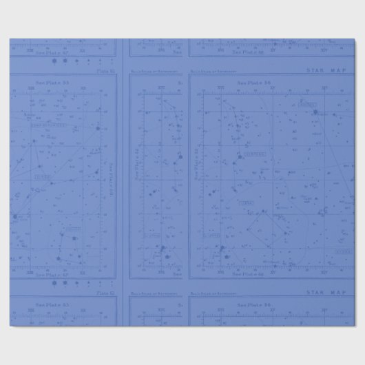 Papier Cadeau Carte Periwinkle Blue Star (Couture)